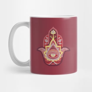 Hamsa Hand - Garnet(January) Mug